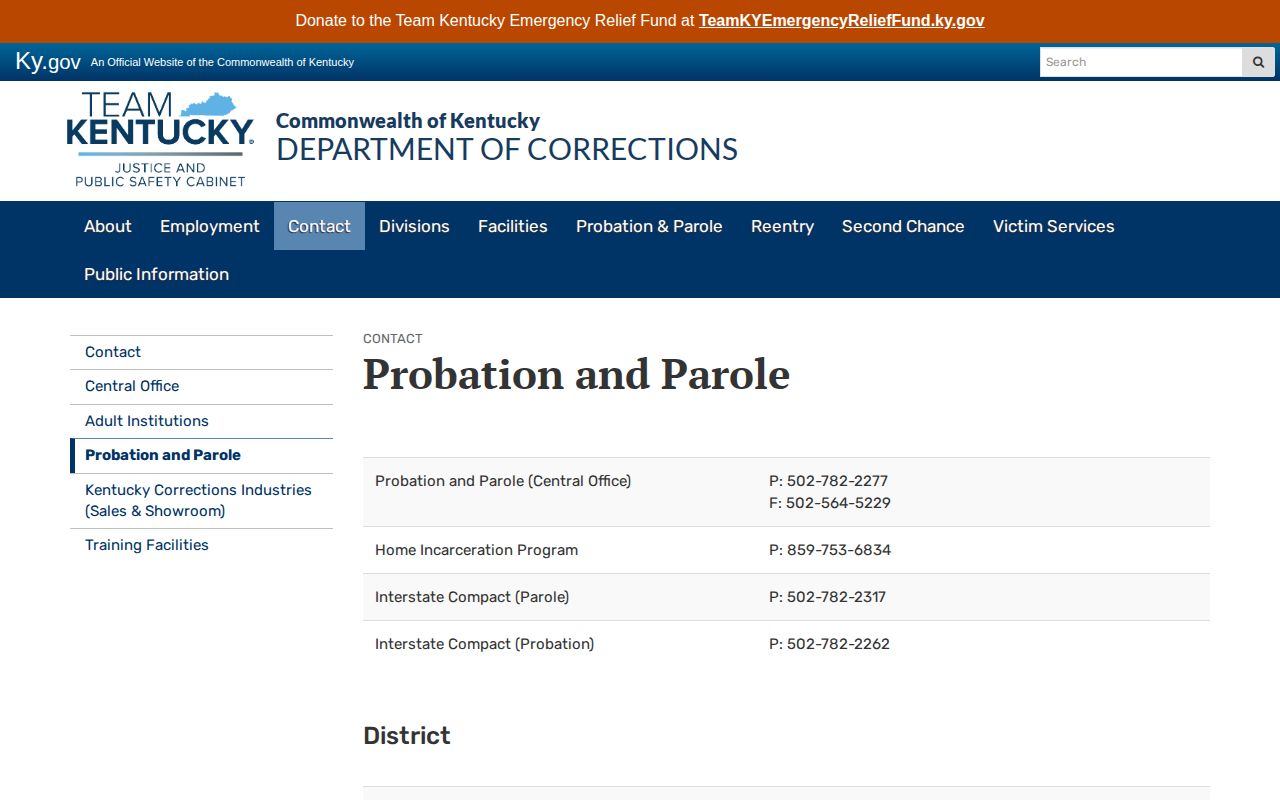 Bell County parole and probation contact lookup